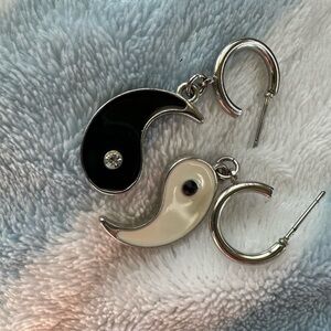 Yin Yang Hoop Earrings